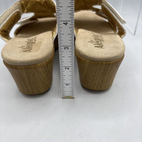 Alegria Lin 600-N White Needles & Pins Embroidered Comfort Sandals EU 37 US 7 - Picture 6 of 12
